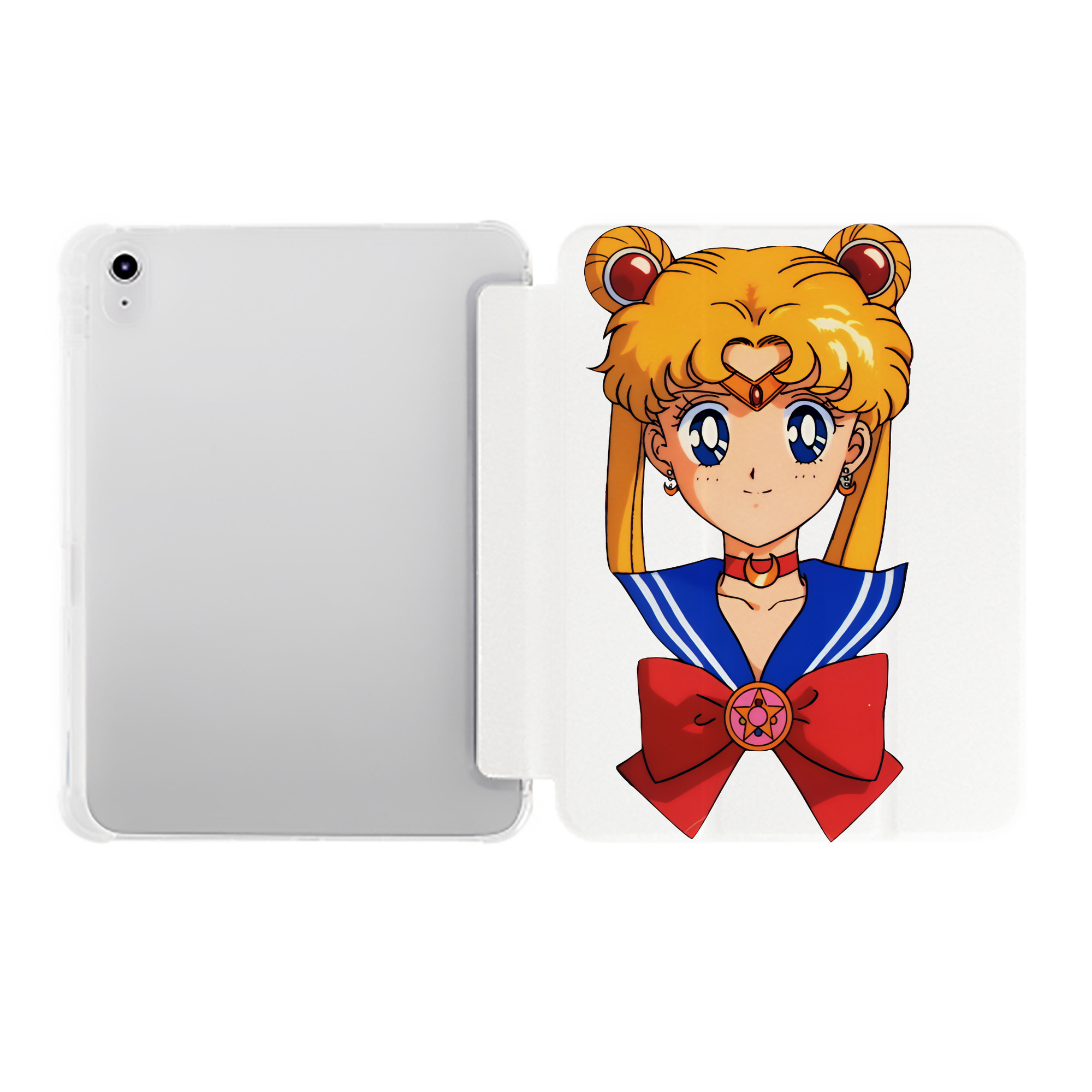 （画像用） 美少女戦士セーラームーン 月野 うさぎ つきの うさぎ Sailor Moon Tsukino Usagi IPad ケース ペン収納付き 三つ折りスタンド PUレザー×シリコン 対応機種9.5/10.5/10.9インチ